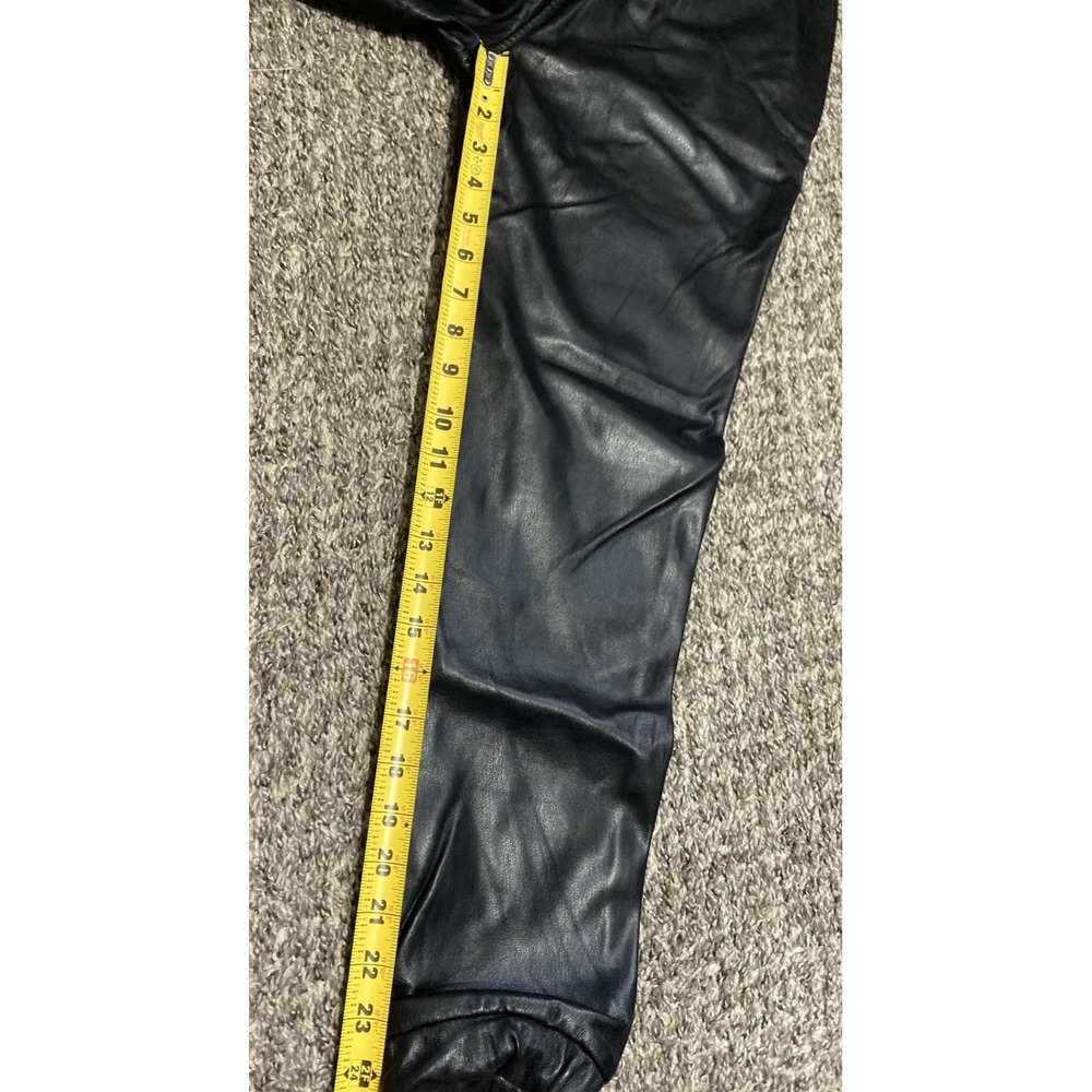 BB Dakota Steve Madden Faux Leather Jogger Pants Womens S Black Vegan Leather - Picture 6 of 9